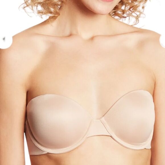 Maidenform nude beige Side Smoothing Strapless Underwire Bra size 36DD - Picture 1 of 7